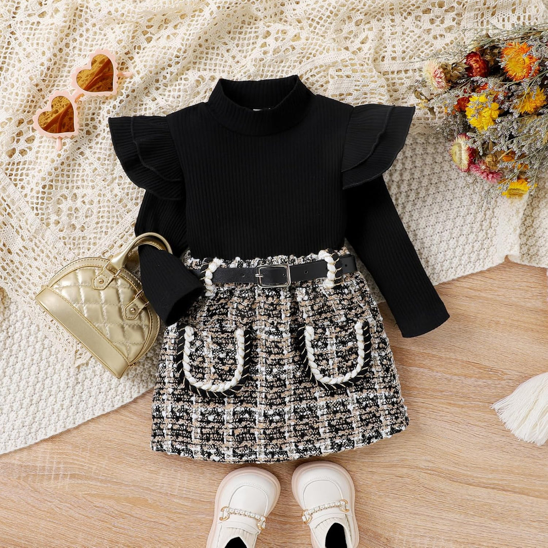 Baby Winterset – Knitted Turtleneck and Dress Set-A-6-12 Months-Nora Luxe