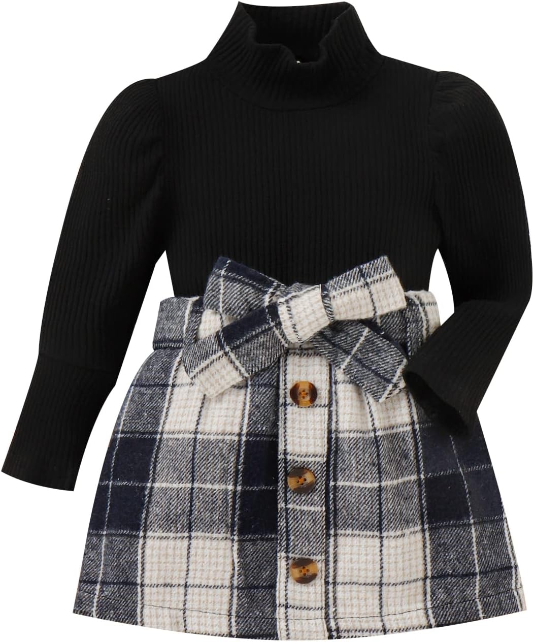 Baby Winterset – Knitted Turtleneck and Dress Set-A-6-12 Months-Nora Luxe