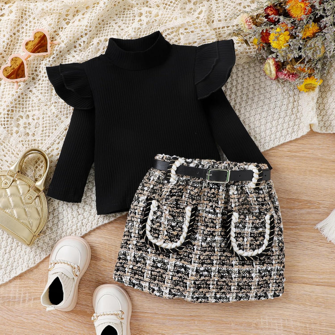 Baby Winterset – Knitted Turtleneck and Dress Set-A-6-12 Months-Nora Luxe