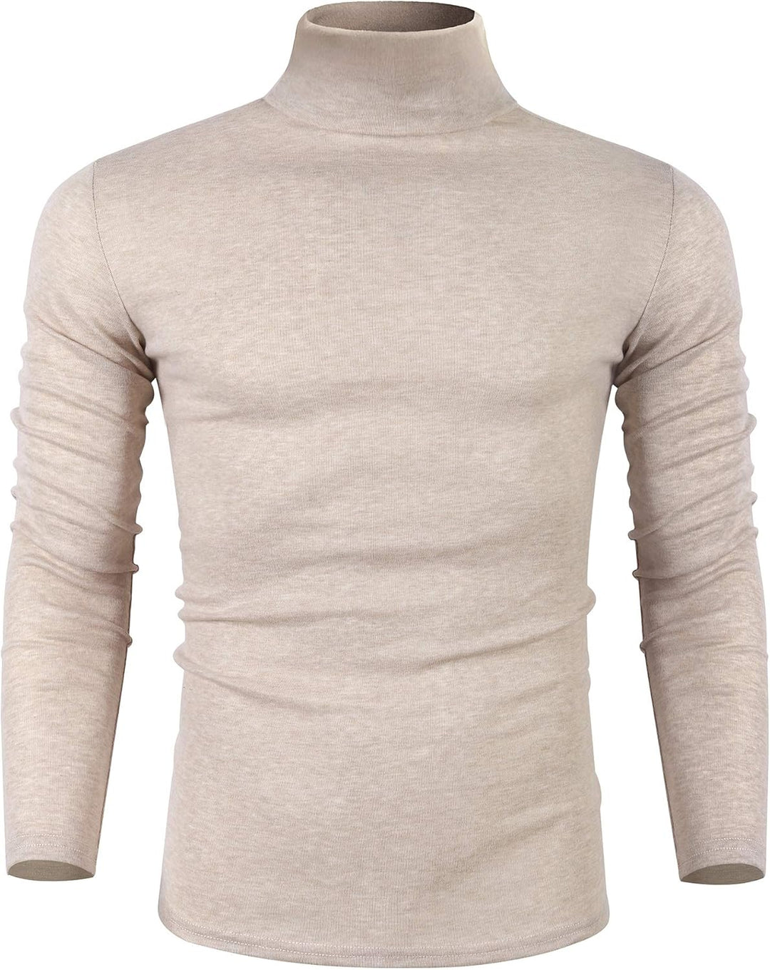 Basic Men's Turtleneck - Randy-Beige-S-Nora Luxe