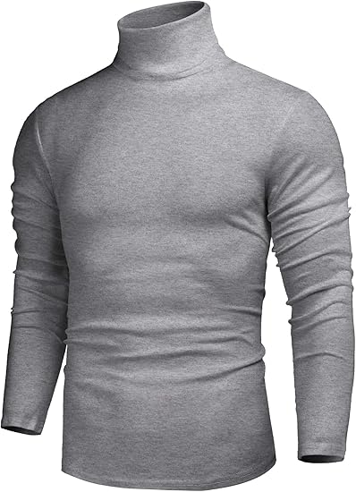 Basic Men's Turtleneck - Randy-Gray-S-Nora Luxe