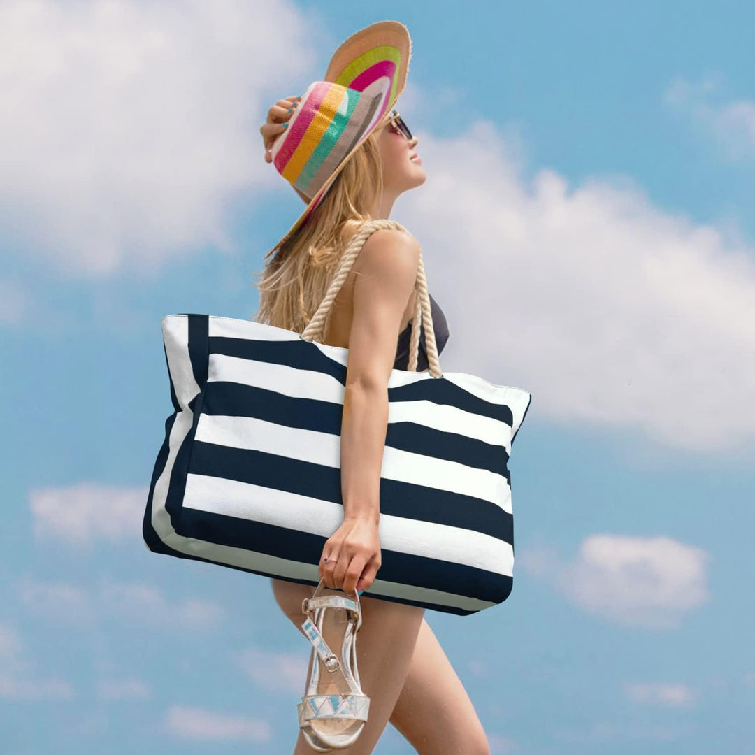 Waterproof Large Tote with Zipped Storage for Work & Play