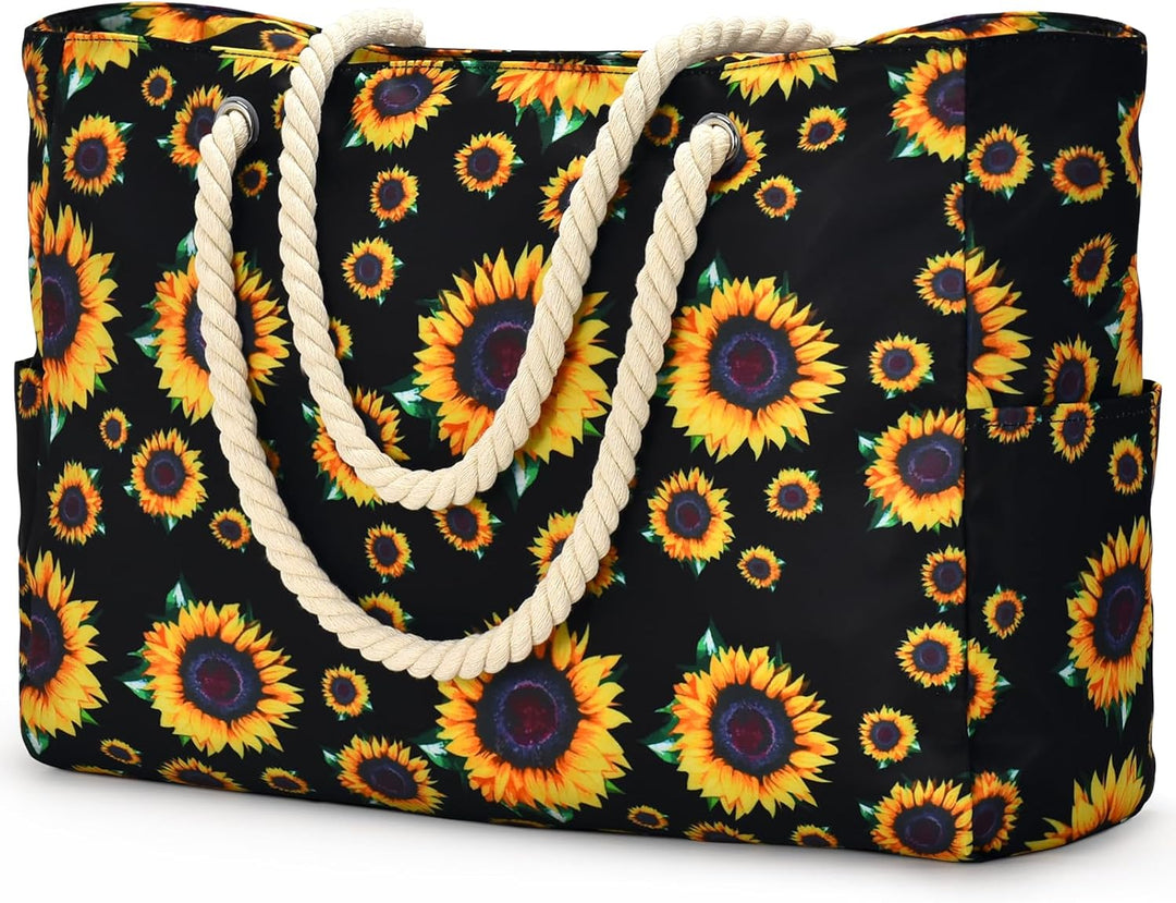 Waterproof Large Tote with Zipped Storage for Work & Play