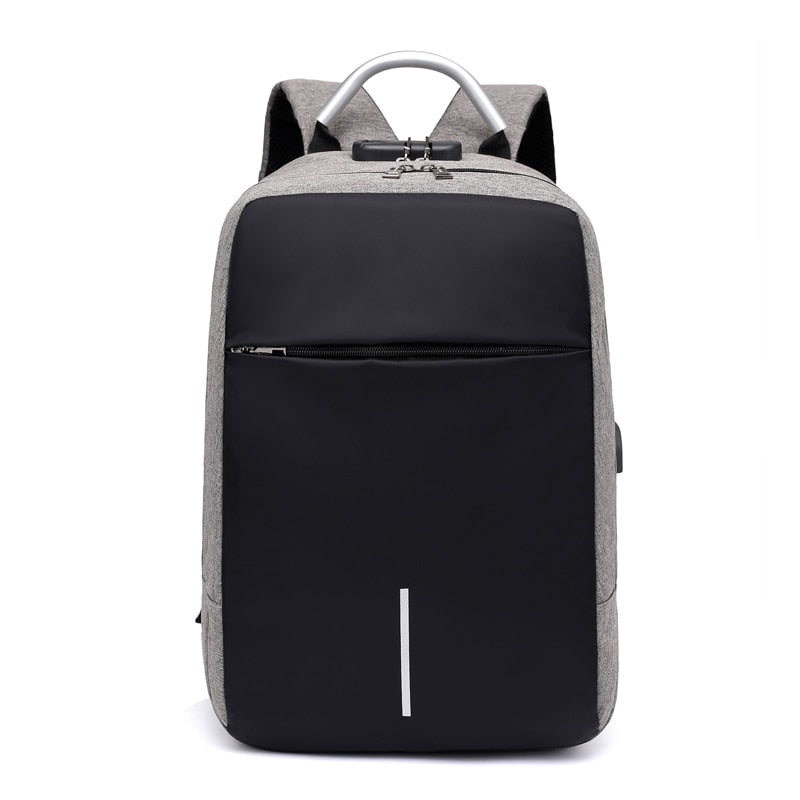 Water-Resistant Anti-Theft Laptop Backpack – Hidden Zipper Design with USB Charging