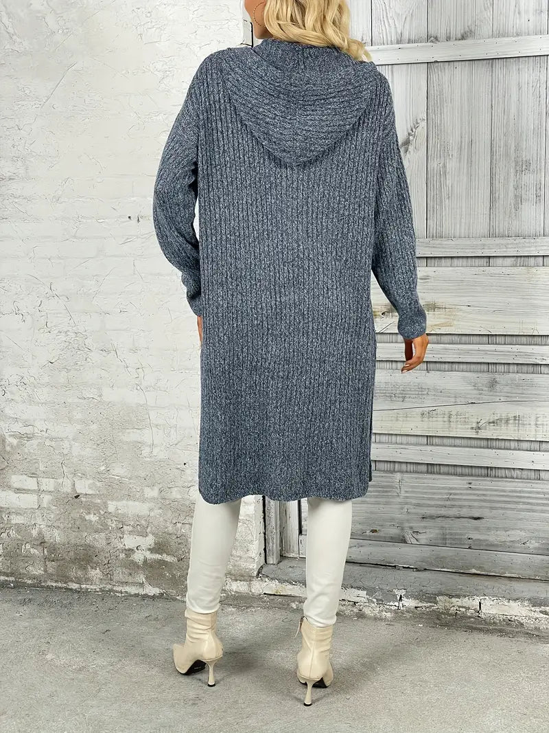 Long women's knitted cardigan for autumn & winter – Elara