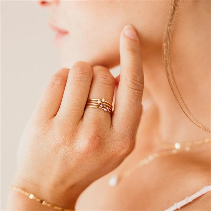 Birthstone Ring - Celestia-1.93 in-January - Red-Nora Luxe