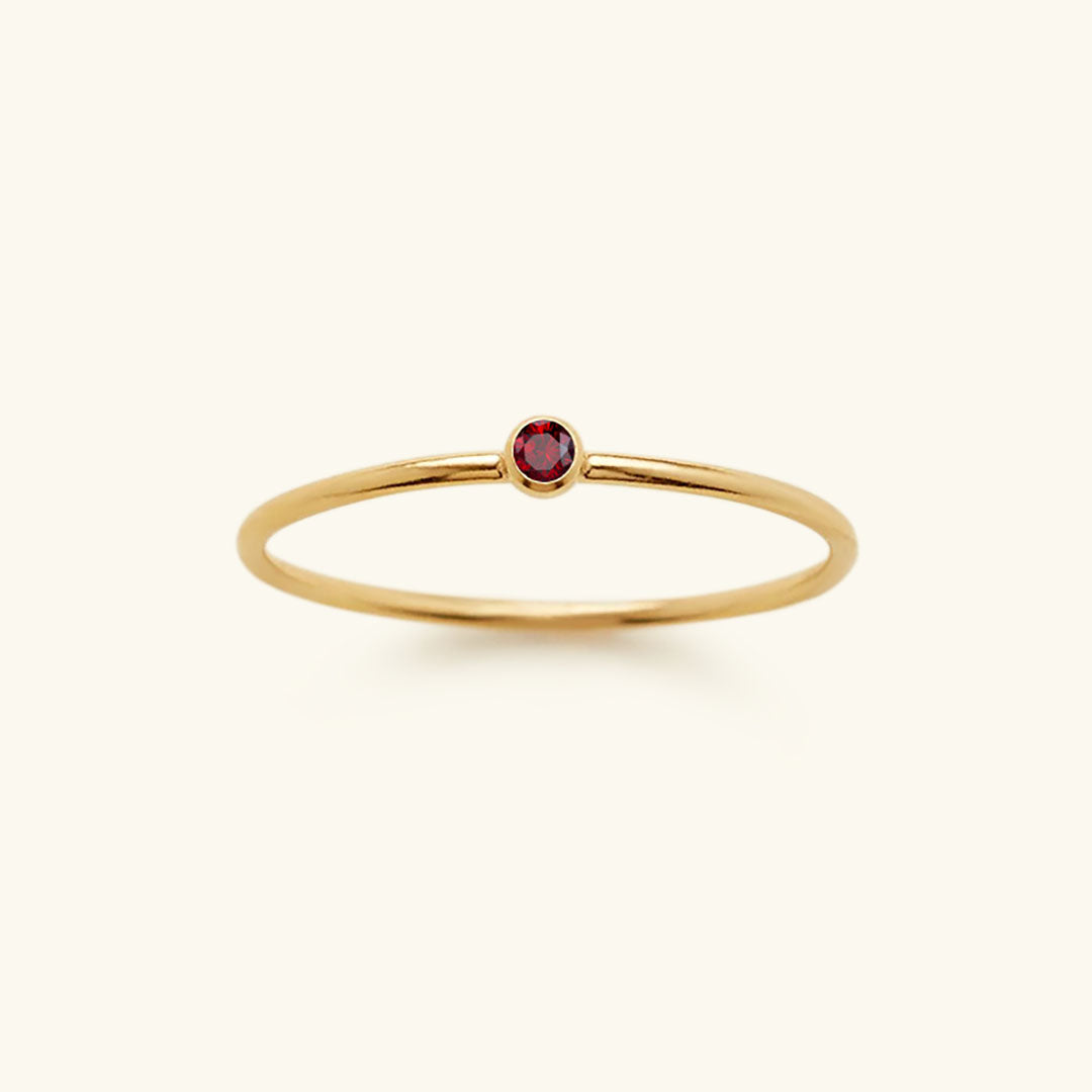 Birthstone Ring - Celestia-1.93 in-January - Red-Nora Luxe