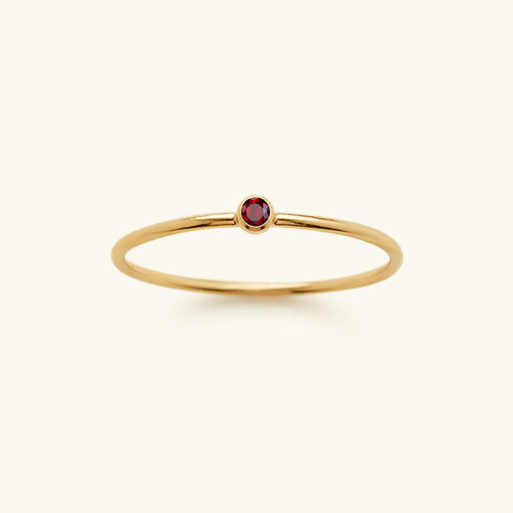 Birthstone Ring - Celestia-1.93 in-January - Red-Nora Luxe