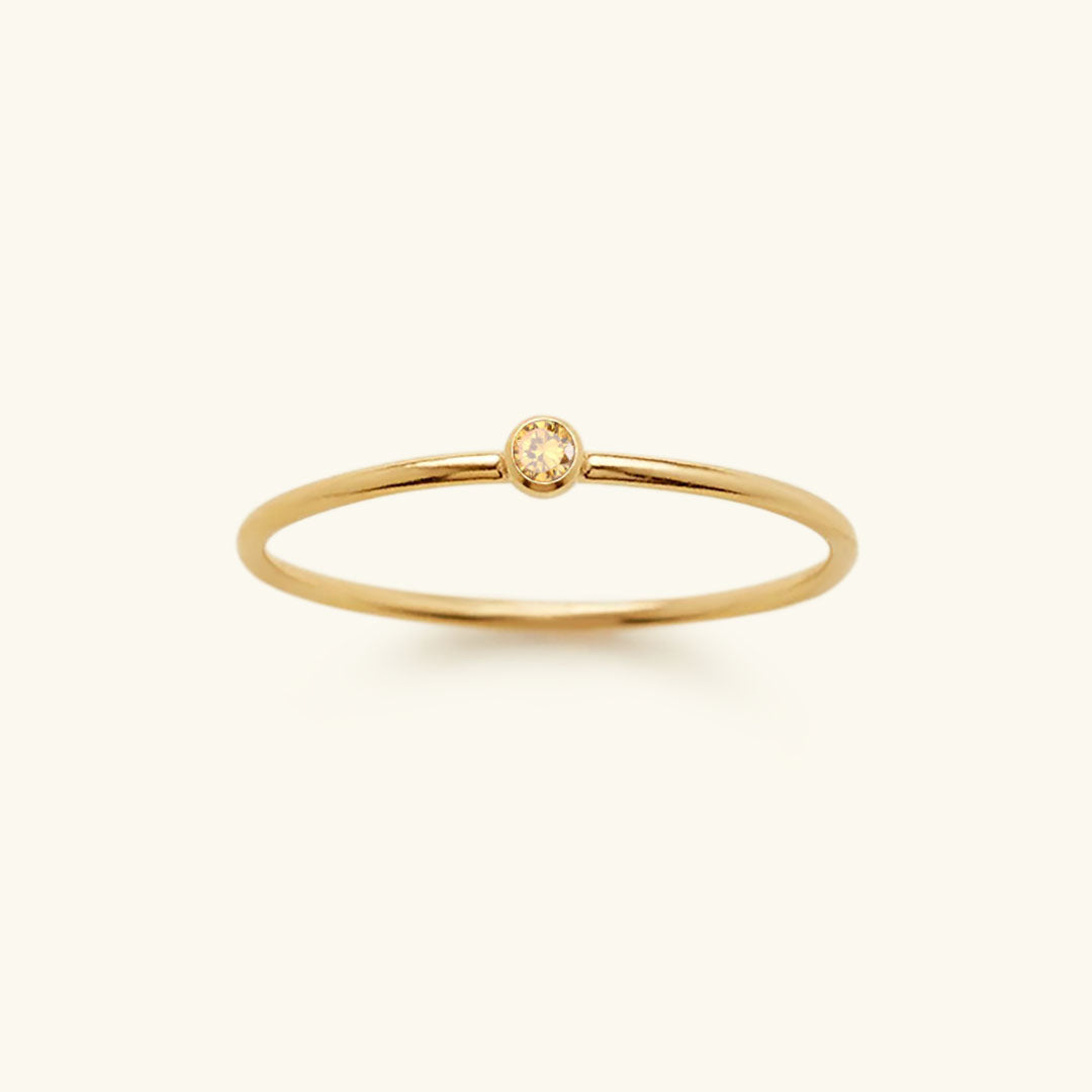 Birthstone Ring - Celestia-1.93 in-November - Daffodil-Nora Luxe