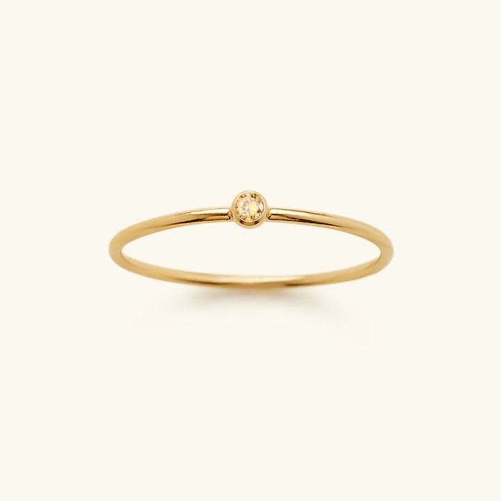 Birthstone Ring - Celestia-1.93 in-November - Daffodil-Nora Luxe