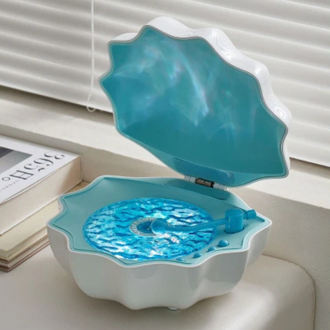 Bluetooth Speaker with Illuminated Wave Plate - WaveGlow-Blue-The Livary