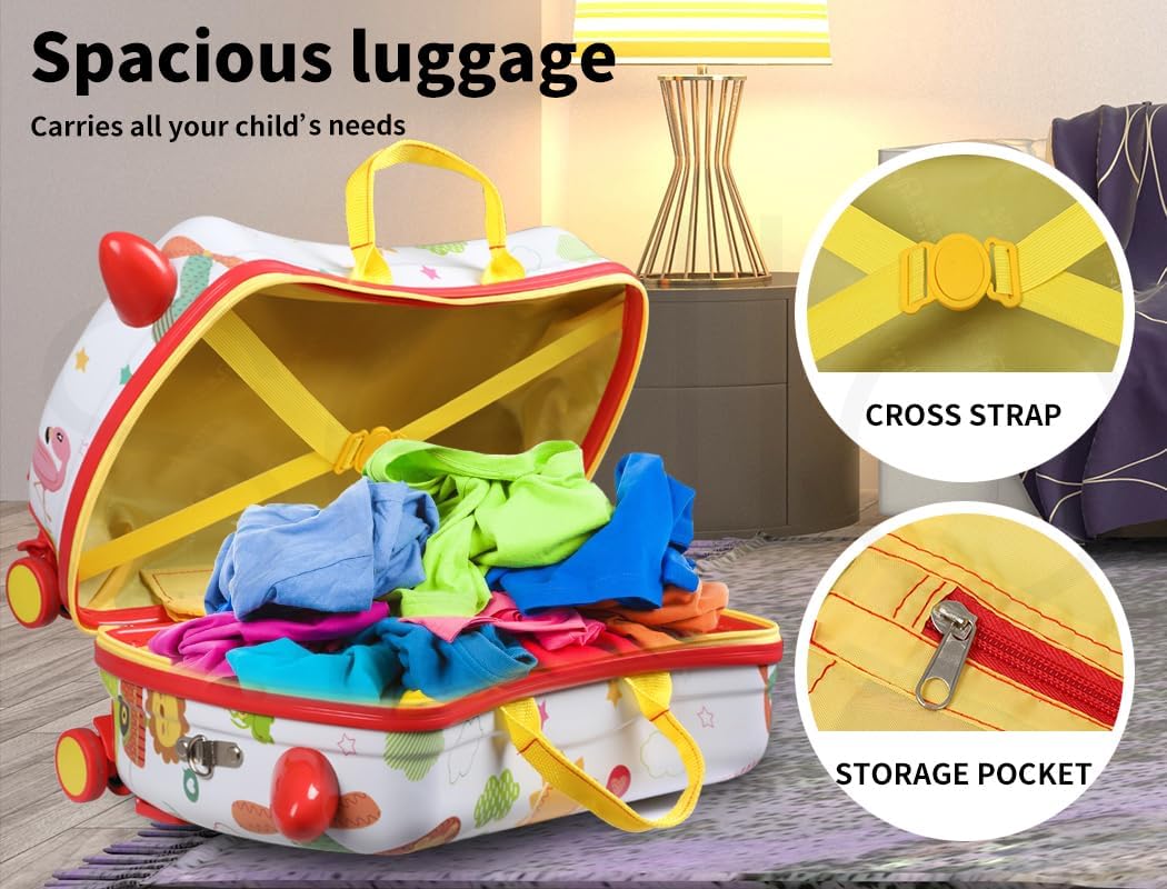 Children’s 2-in-1 Ride-On Scooter Suitcase with 360° Wheels