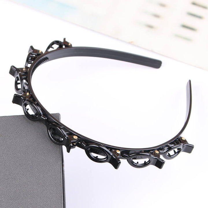 Braided Hairband with Grip – Bibi-Black-Nora Luxe