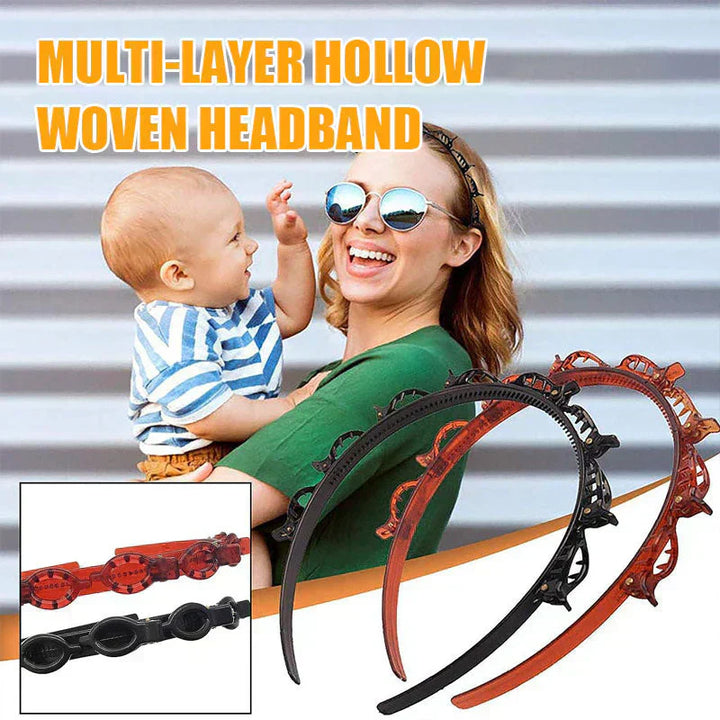 Braided Hairband with Grip – Bibi-Black-Nora Luxe