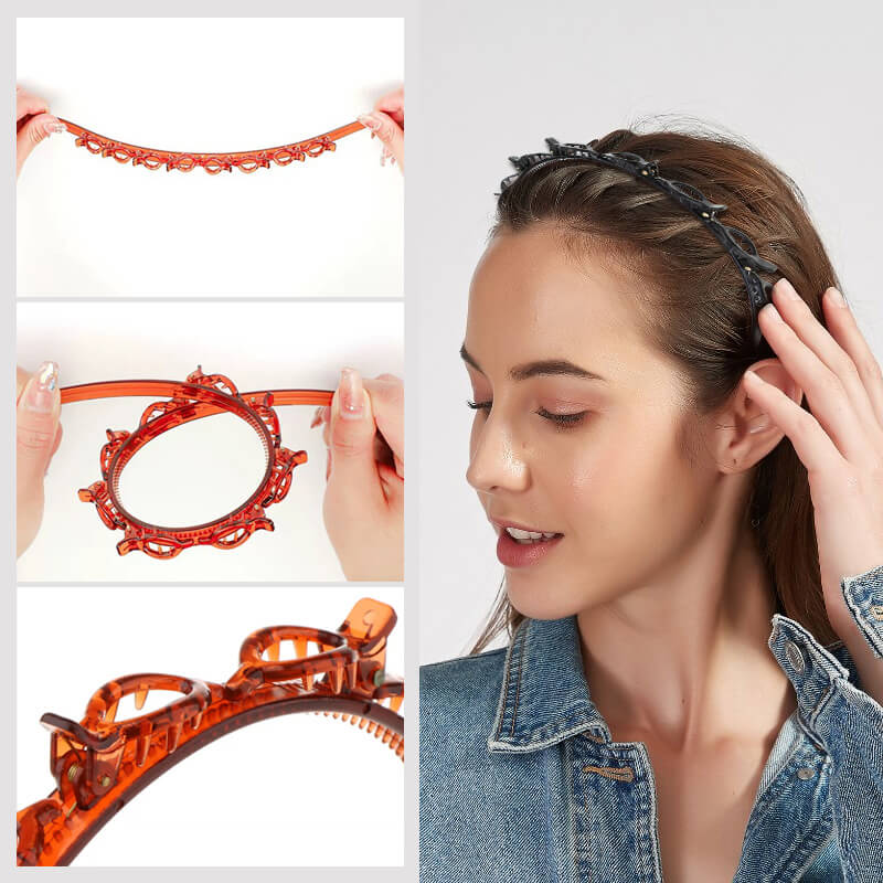 Braided Hairband with Grip – Bibi-Black-Nora Luxe