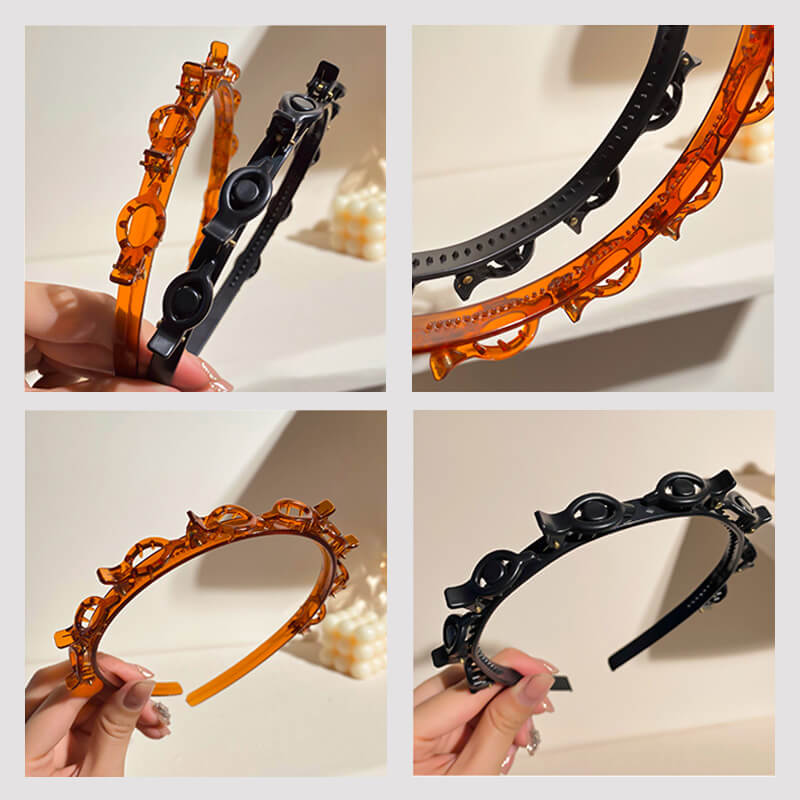 Braided Hairband with Grip – Bibi-Black-Nora Luxe