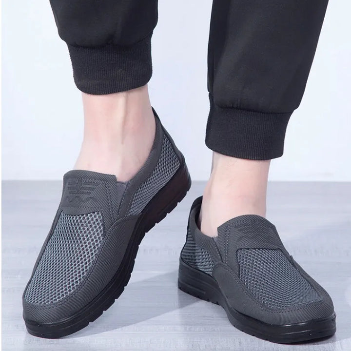 Breathable Men's Summer Shoes with Lightweight Comfort and Style – Jaron-Gray-5.5-Nora Luxe