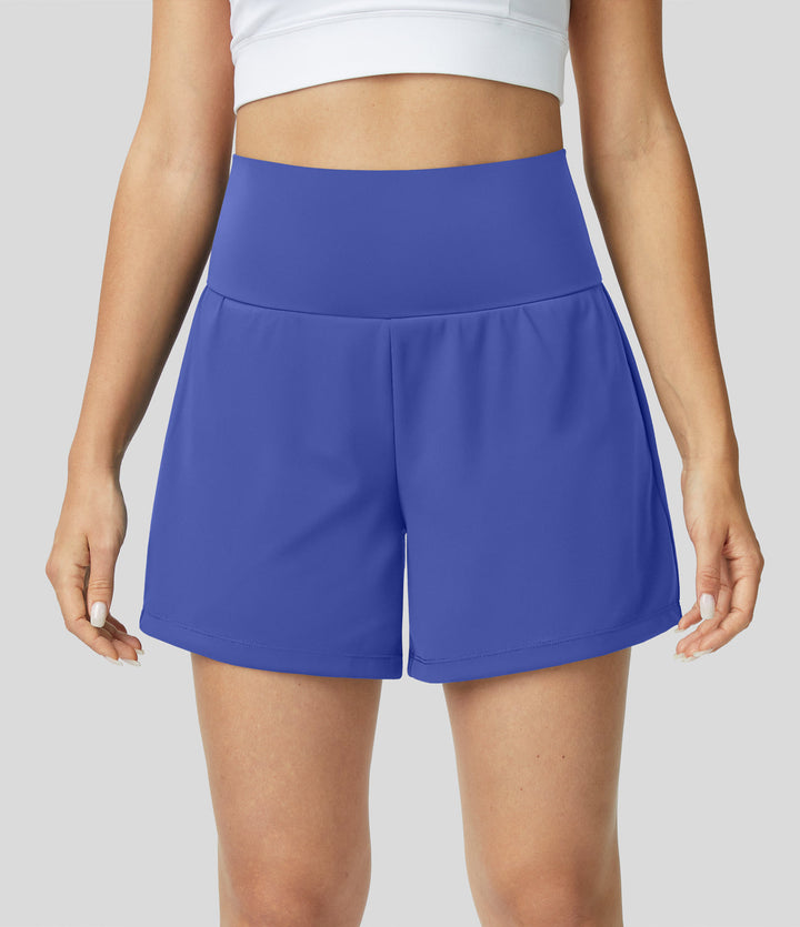 Breathable & Quick-drying High-Waist Fitness Shorts for Women – Mirabella-Purple-S-Nora Luxe