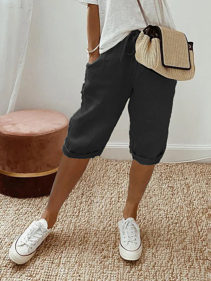 Casual Capri Trousers for Women – Sophie-Black-S-The Livary