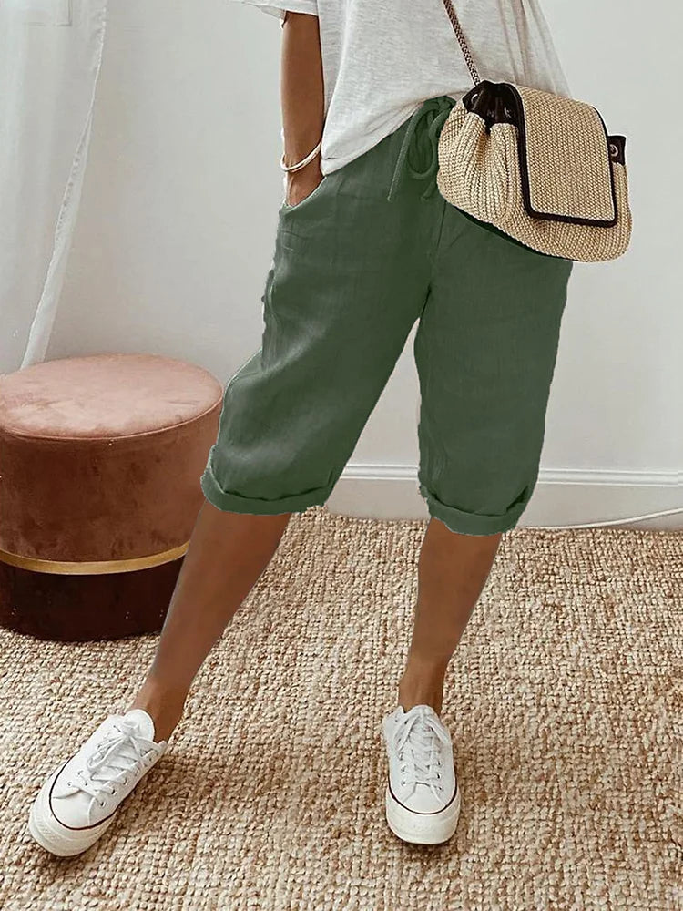 Casual Capri Trousers for Women – Sophie-Green-S-The Livary