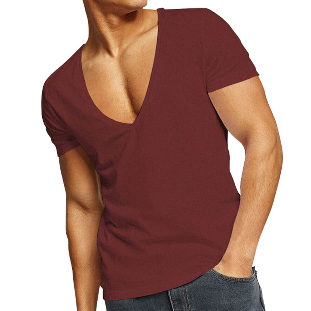 Casual & Figure-hugging Men's V-neck T-shirt – Jonas-Black-S-Nora Luxe