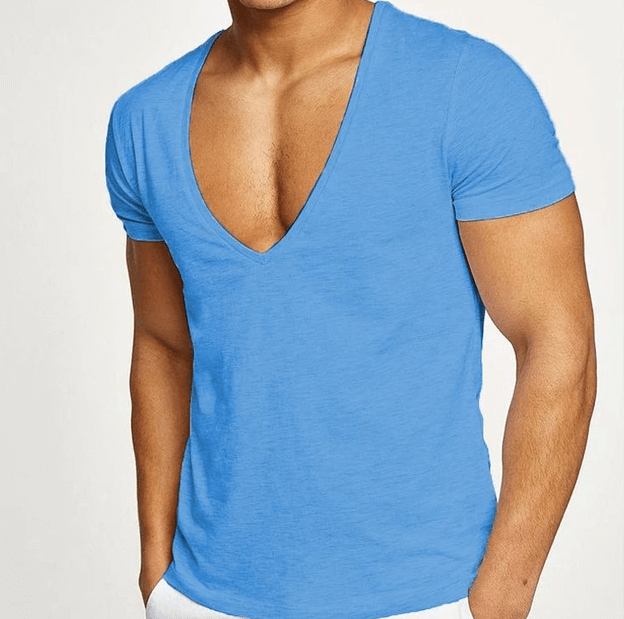 Casual & Figure-hugging Men's V-neck T-shirt – Jonas-Black-S-Nora Luxe