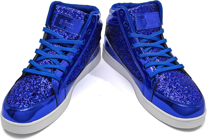 Casual Glitter Sneakers - NeonFlash-Black-5.5-Nora Luxe