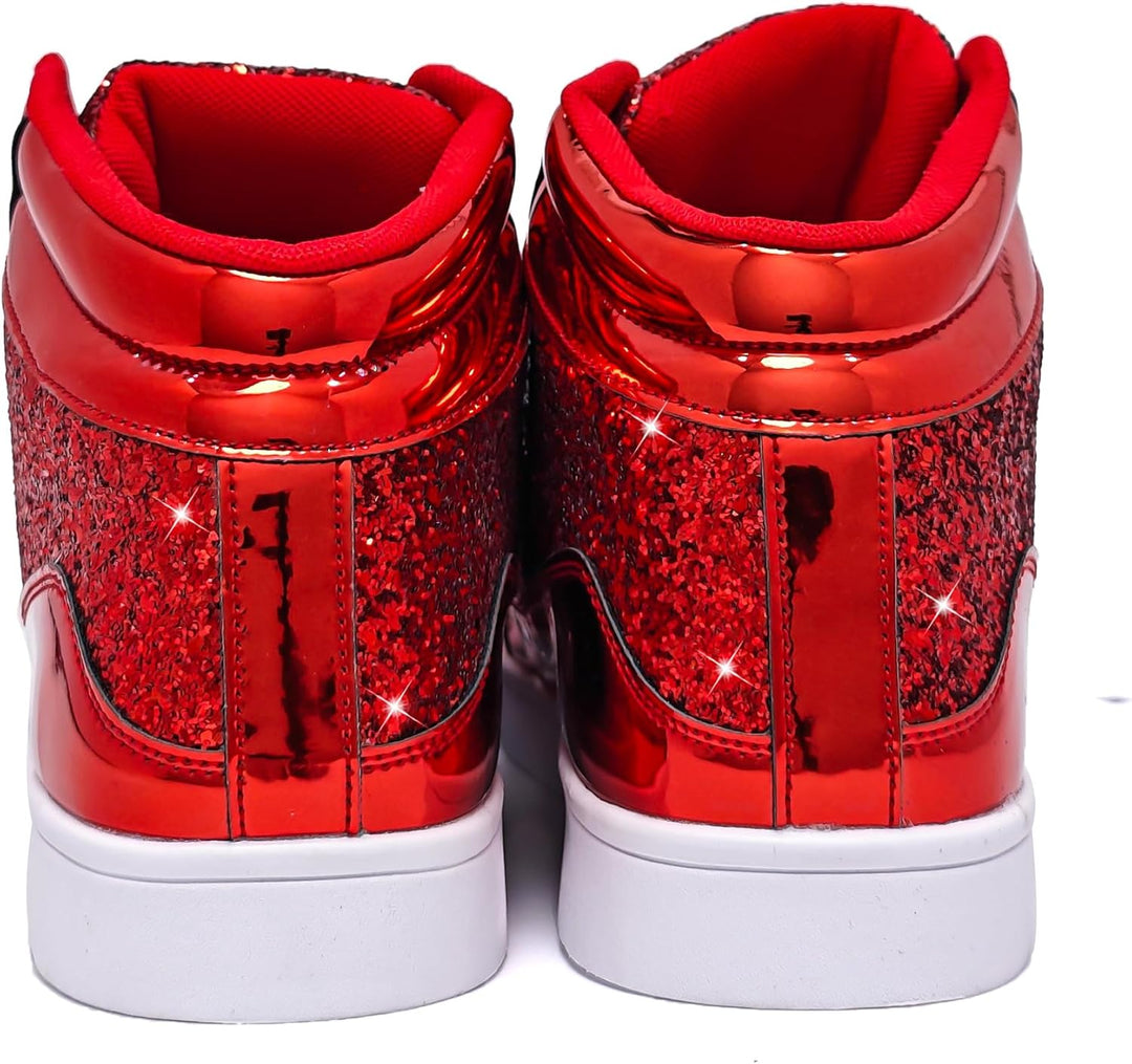 Casual Glitter Sneakers - NeonFlash-Black-5.5-Nora Luxe
