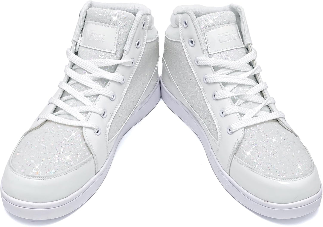 Casual Glitter Sneakers - NeonFlash-Black-5.5-Nora Luxe