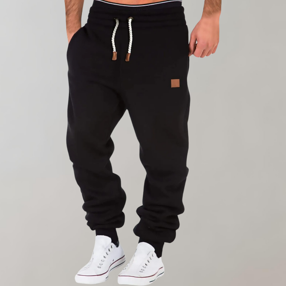 Casual Men's Jogging Trousers - Axel-Black-S-Nora Luxe
