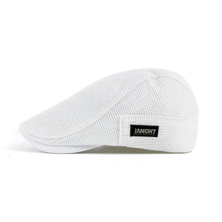 Casual Mesh Beret for Men - AirFlow-White-Nora Luxe