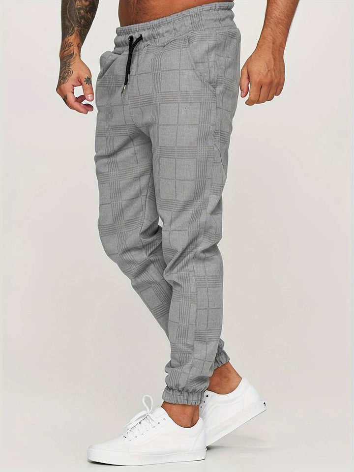 Checked men's jogging trousers – Elian autumn edition