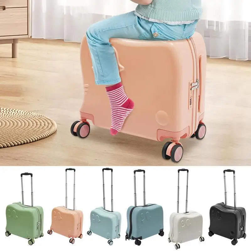 Child's suitcase cartoon elephant – Napoli-Green-Nora Luxe