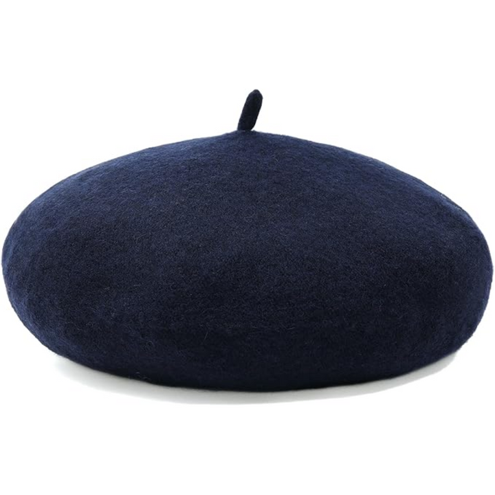 Classic French Wool Beret – Evelyne-Dark Green-Nora Luxe