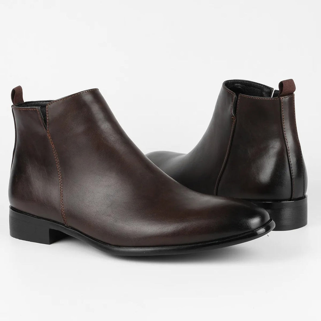 Classic Retro Leather Men's Boots - Lars-Gray-10.5-Nora Luxe