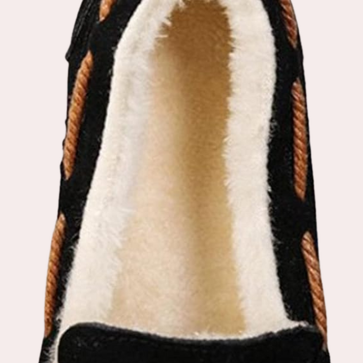 Classic Warm Ladies' Slippers - Selina-Black-3-Nora Luxe