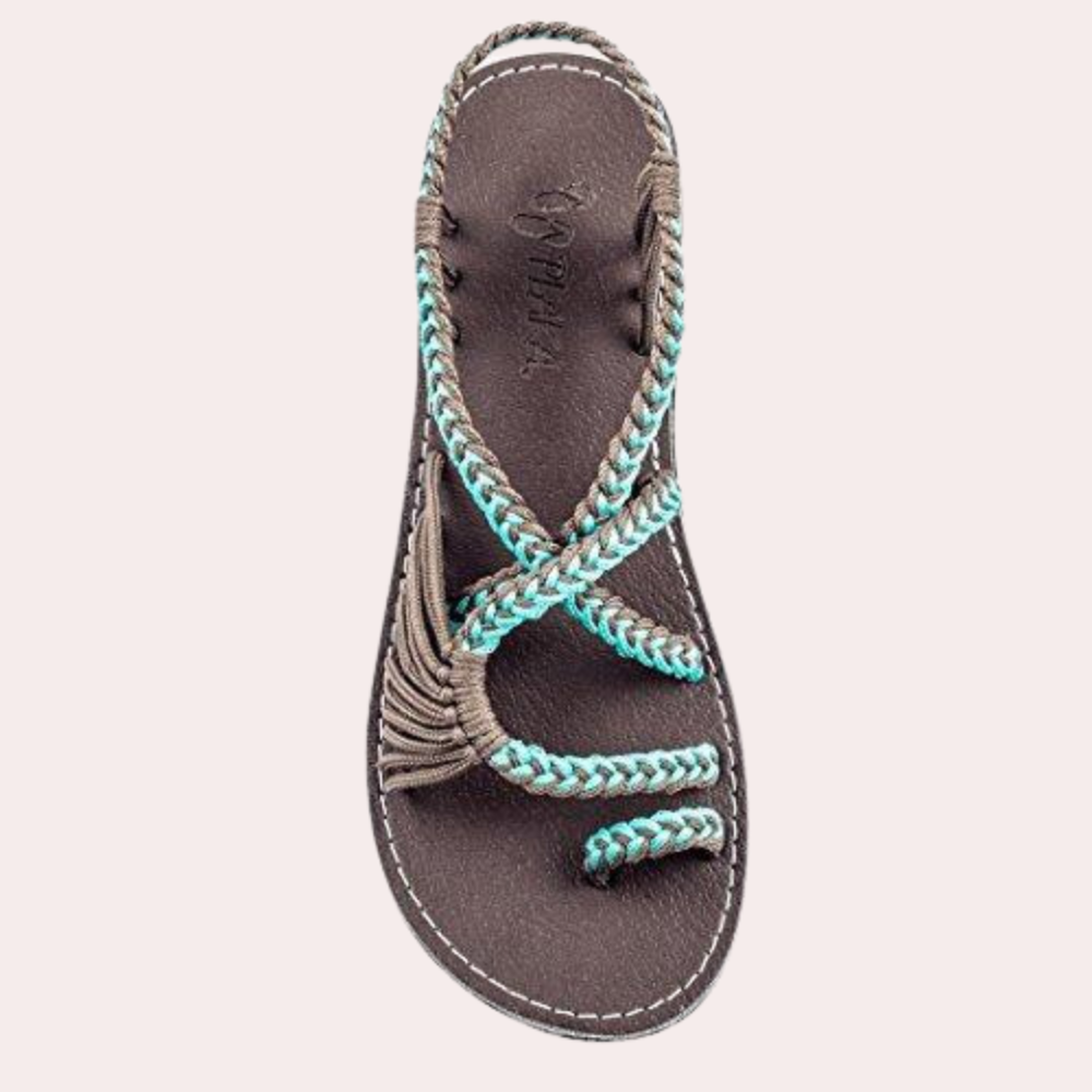 Colourful Ladies Beach Sandals – Rivka-Blue Grey-3.5-State of Style