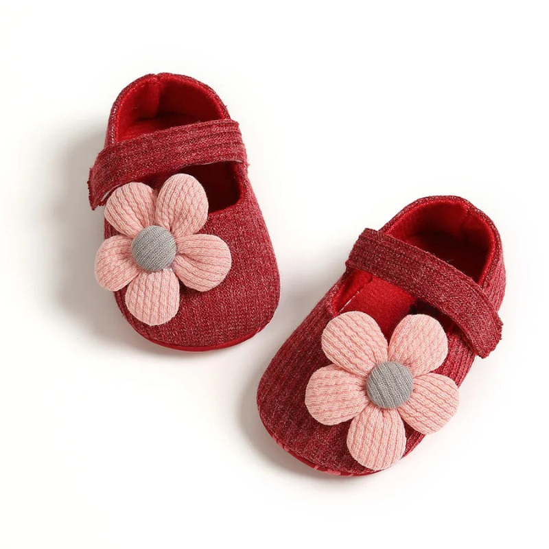 Comfortable Baby Shoes for Little Explorers - MiniStappers-0-6 Months-Red Flower-Nora Luxe