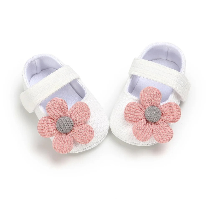 Comfortable Baby Shoes for Little Explorers - MiniStappers-0-6 Months-White Flower-Nora Luxe