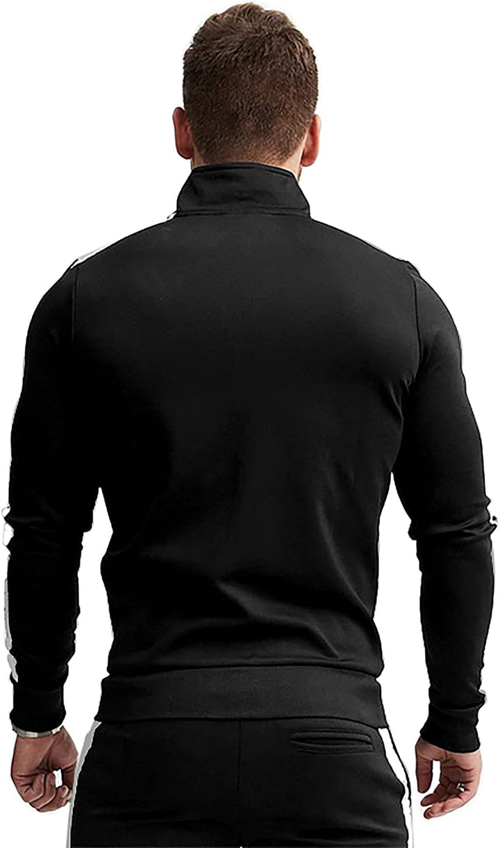 Comfortable Casual Men's Tracksuit - Logan-Green/White-S-Nora Luxe