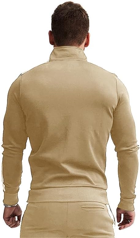 Comfortable Casual Men's Tracksuit - Logan-Green/White-S-Nora Luxe