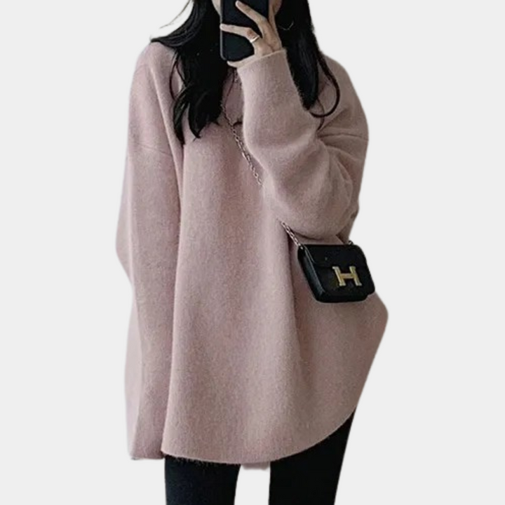 Comfortable Knitted Women's Sweater - Noor-Black-Nora Luxe