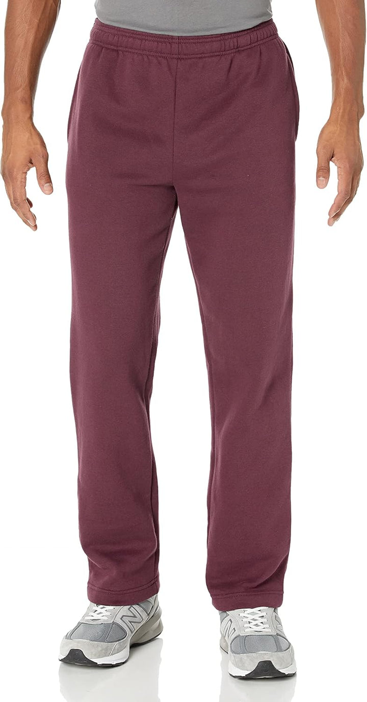 Comfortable Men's Fleece Sweatpants - Luca-Bordeaux Red-S-Nora Luxe