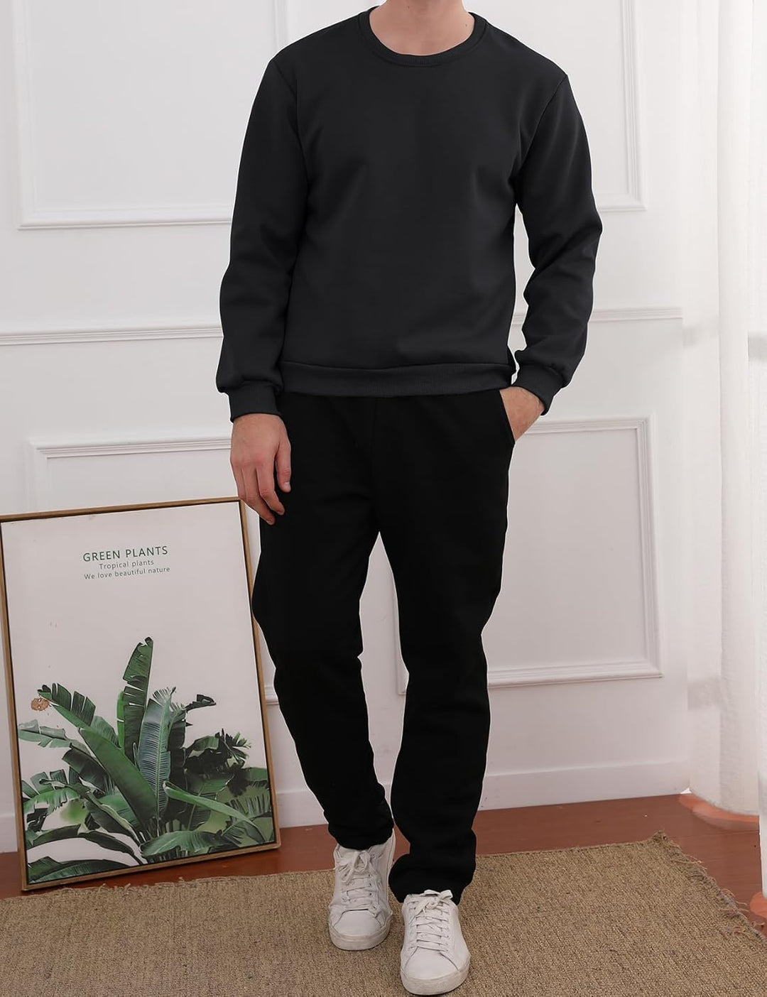 Comfortable Men's Sweatshirt - Finn-Black Hoodie-S-Nora Luxe