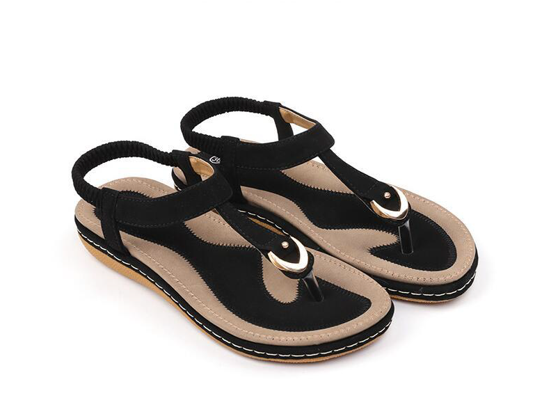 Comfortable summer shoes with a heel for ladies – Marisa (Now 1+1 Free!)-Black-5.5-Nora Luxe