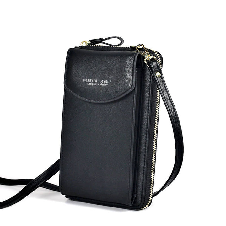 Compact PU Leather Crossbody Shoulder Bag with Adjustable Strap