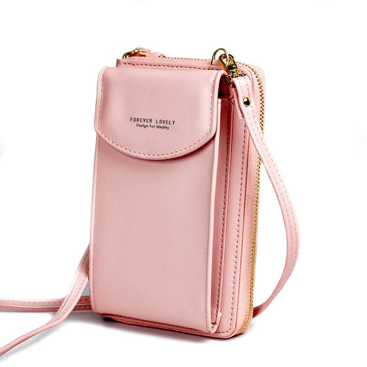 Compact PU Leather Crossbody Shoulder Bag with Adjustable Strap