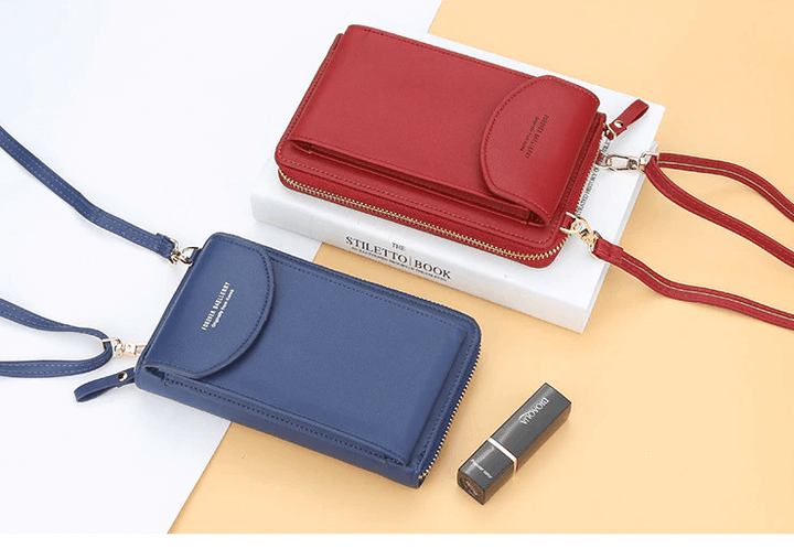 Compact PU Leather Crossbody Shoulder Bag with Adjustable Strap