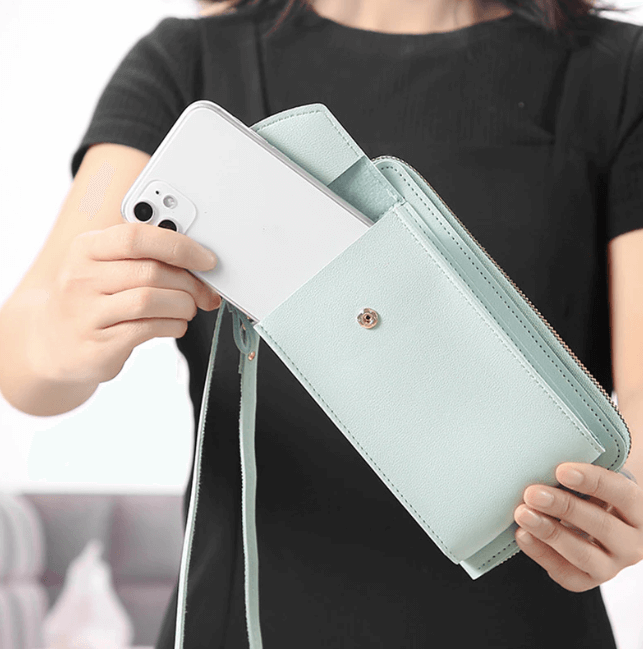 Compact PU Leather Crossbody Shoulder Bag with Adjustable Strap