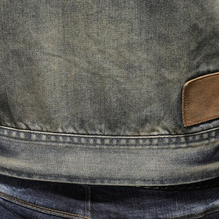 Cool Denim Jacket for Men - Rafael-Denim with Flag-S-Nora Luxe